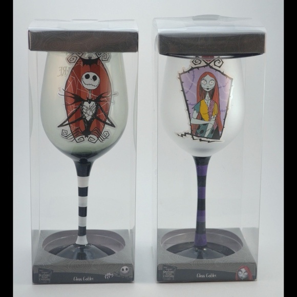 Other - Nightmare Before Christmas Wine Glasses NEW!